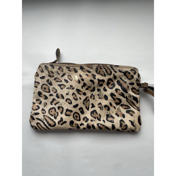 Myra Bag Wristlet Clutch Cheetah Print Leather Date Night Upcycle Purse Travel - Picture 3 of 5